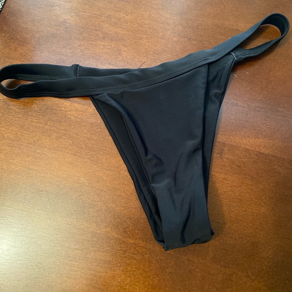 Cheeky Goddess high cut black bikini bottom New S New